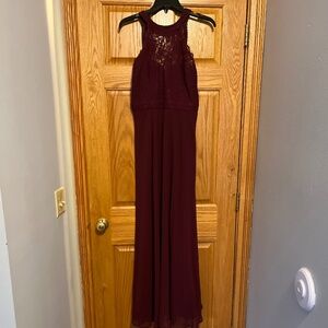 Burgundy Bridesmaids Dress